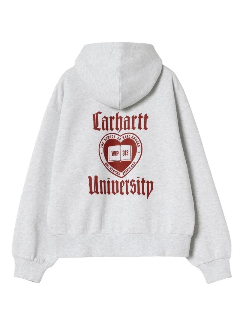 Moletom Carhartt Schooling cinza para mulher.