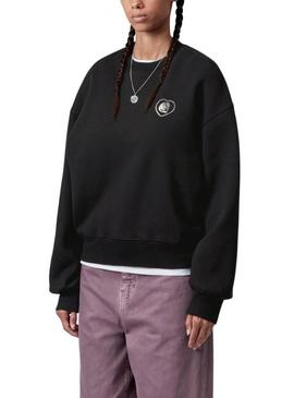 Moletom Carhartt Hearts preto para mulher.