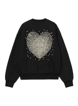 Moletom Carhartt Hearts preto para mulher.