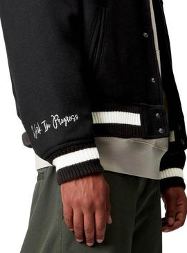 Jaqueta Carhartt World Class Varsity preta para homem.