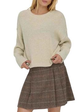 Camisola Only Mally bege para mulher.