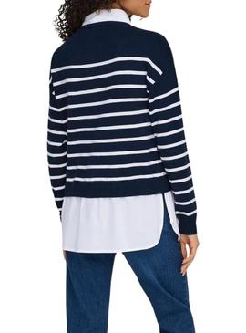 Camisola Jersey Only Payson azul para mulher.