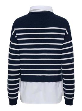 Camisola Jersey Only Payson azul para mulher.