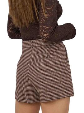 Shorts saia Only Lettie marrom para mulher