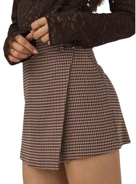 Shorts saia Only Lettie marrom para mulher