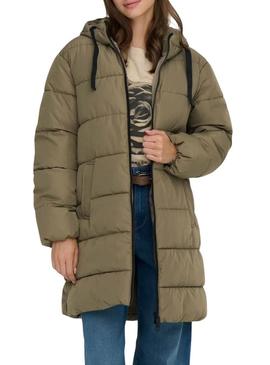 Casaco acolchoado verde Only Clair para mulher