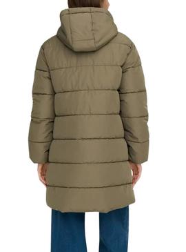 Casaco acolchoado verde Only Clair para mulher
