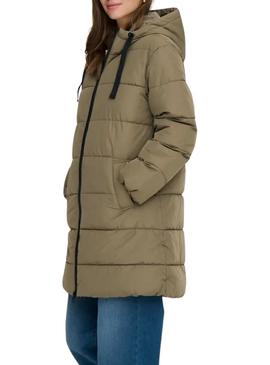 Casaco acolchoado verde Only Clair para mulher