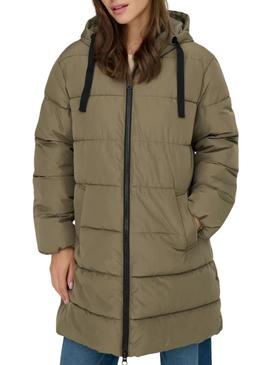 Casaco acolchoado verde Only Clair para mulher