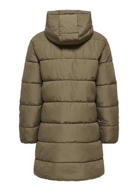 Casaco acolchoado verde Only Clair para mulher