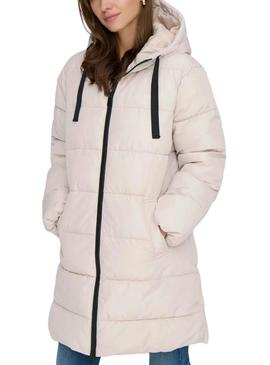 Casaco acolchoado branco Only Clair para mulher