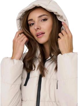 Casaco acolchoado branco Only Clair para mulher