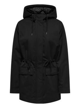 Parka Only Hannover preta para mulher.