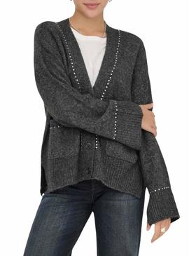 Casaco Only Elsie cinza para mulher