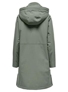 Parka Only Kara verde claro para mulher.