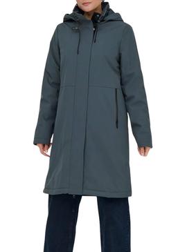 Parka Only Kara em azul petróleo para mulher