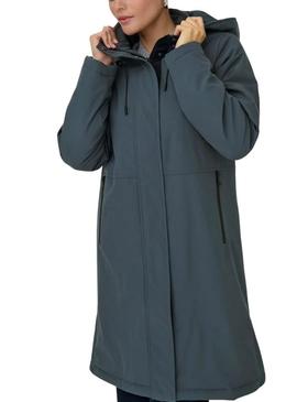 Parka Only Kara em azul petróleo para mulher