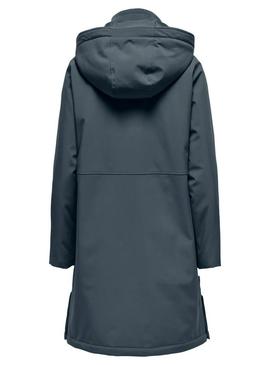 Parka Only Kara em azul petróleo para mulher