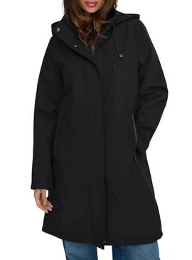 Casaco Parka Only Kara preto para mulher.