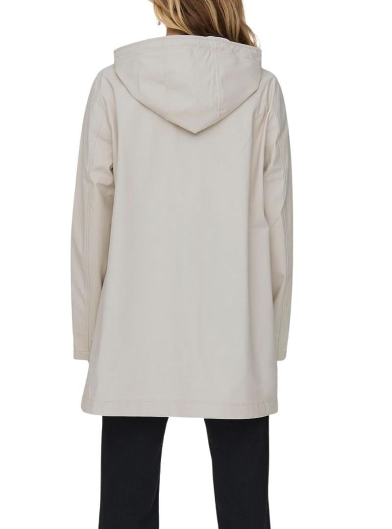 Capa de chuva Only Newellen branco para mulher.