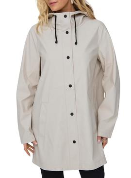 Capa de chuva Only Newellen branco para mulher.