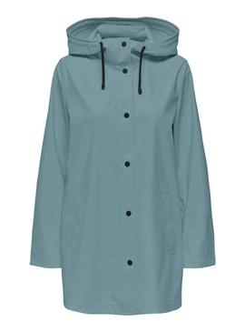 Capa de chuva Only Newellen azul para mulher.