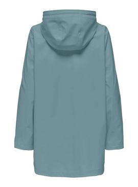 Capa de chuva Only Newellen azul para mulher.