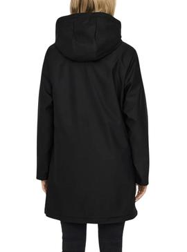 Capa de chuva Only Sally preta para mulher.