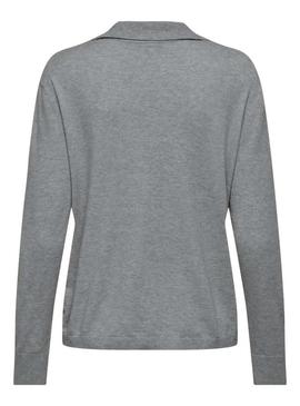 Camisa cinza para mulher Only Libi polo Jersey.