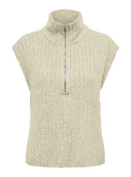 Colete Only Jeanett bege para mulher