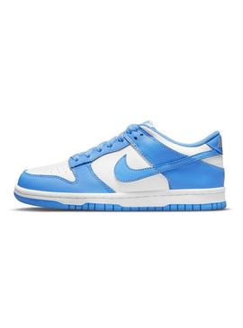 Sapatilhas Nike Dunk Low azul para menino e menina