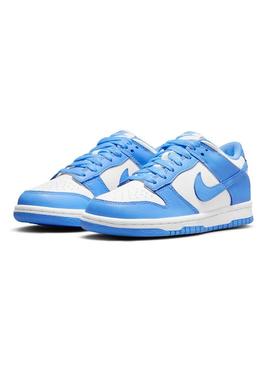 Sapatilhas Nike Dunk Low azul para menino e menina