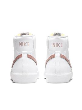 Tênis Nike Blazer Mid 77 branco e rosa para mulher