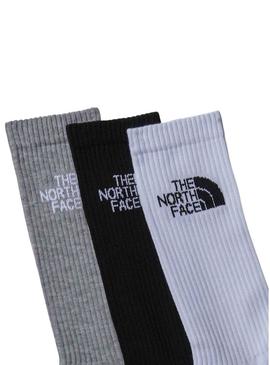 Meias The North Face cinza, branco e preto