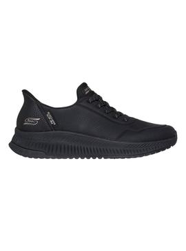 Tênis Skechers Bob Squad preto para mulher.