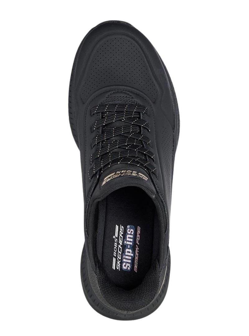 Tênis Skechers Bob Squad preto para mulher.