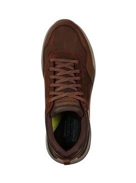 Ténis Skechers Bengao marrom para homem.