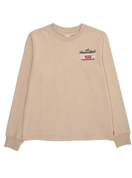 Camiseta Levis Legendary bege para crianças