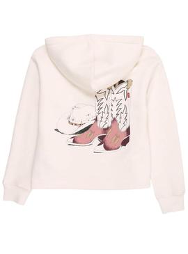 Moletom Levis Western bege para menina