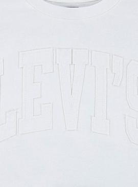 Camiseta Levis Meet and Greet branca para menina.