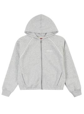 Moletom Levis Meet and Greet cinza para menina