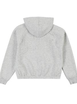 Moletom Levis Meet and Greet cinza para menina