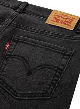 Calça jeans Levis 726 preta para menina.