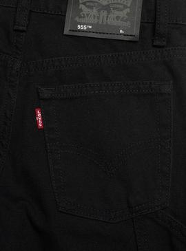 Calça Levis 555 Carpenter preta para criança.