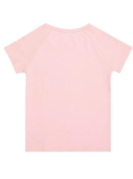 Camiseta Levis Boot rosa para menina