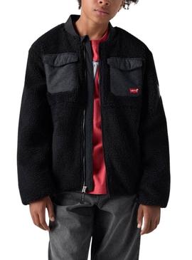 Jaqueta Levis Utility preta para menino.