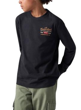 Camiseta Levis Legendary preta para criança.