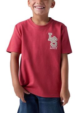 Camiseta Levis Streamline vermelha para menino.