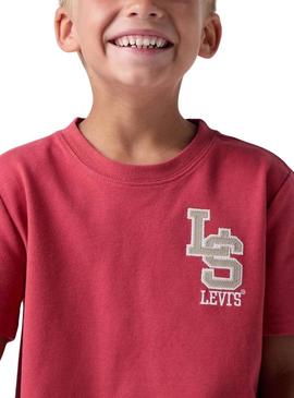 Camiseta Levis Streamline vermelha para menino.
