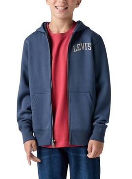 Moletom Levis Legendary azul para menino.